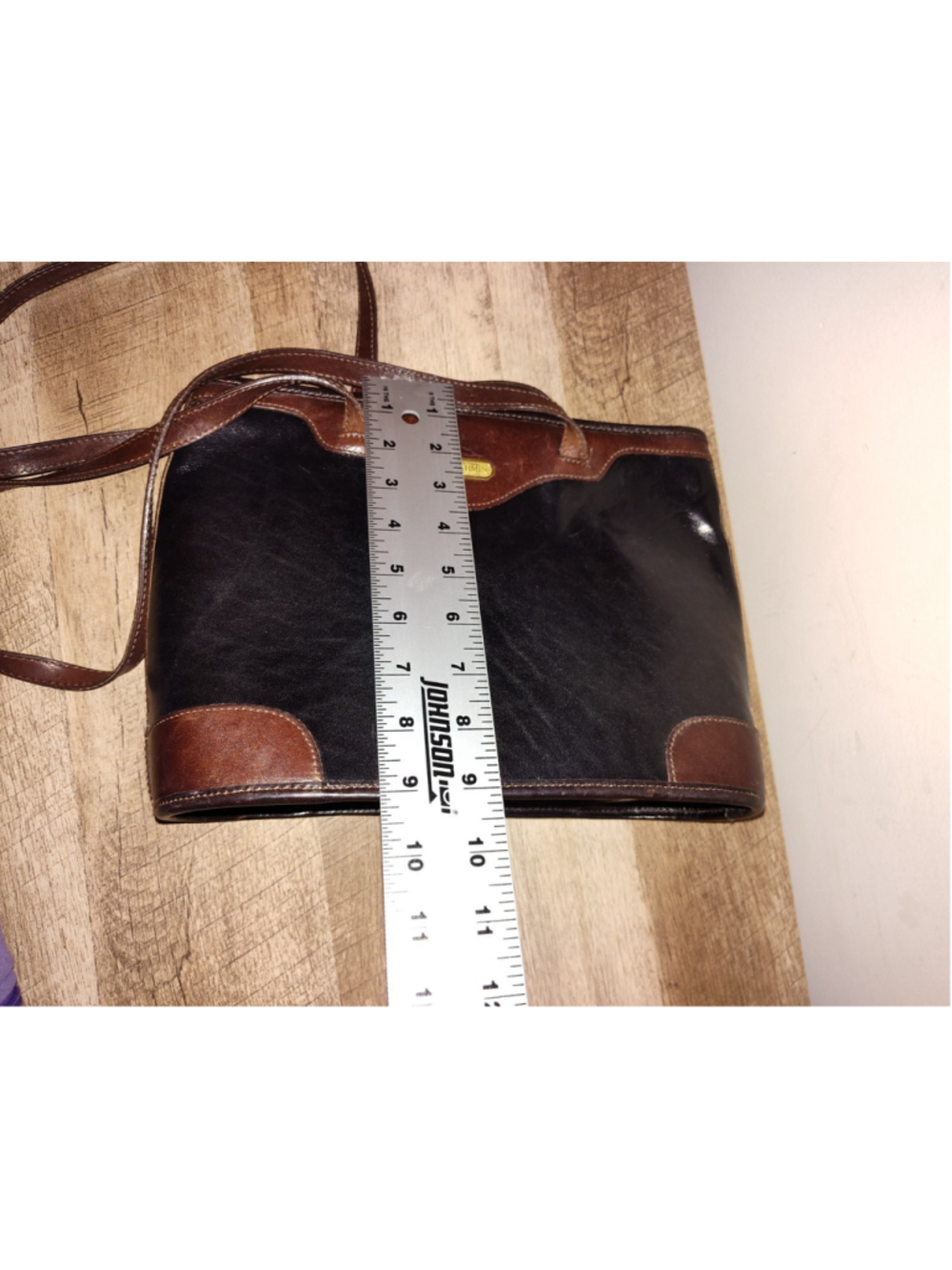 Brahmin Black and cognac brown leather bag - Picture 12 of 12